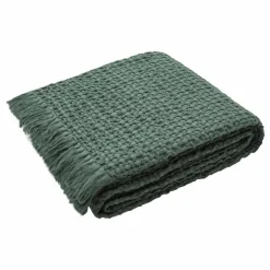 Plaid Tempo en coton | Gris bleuté