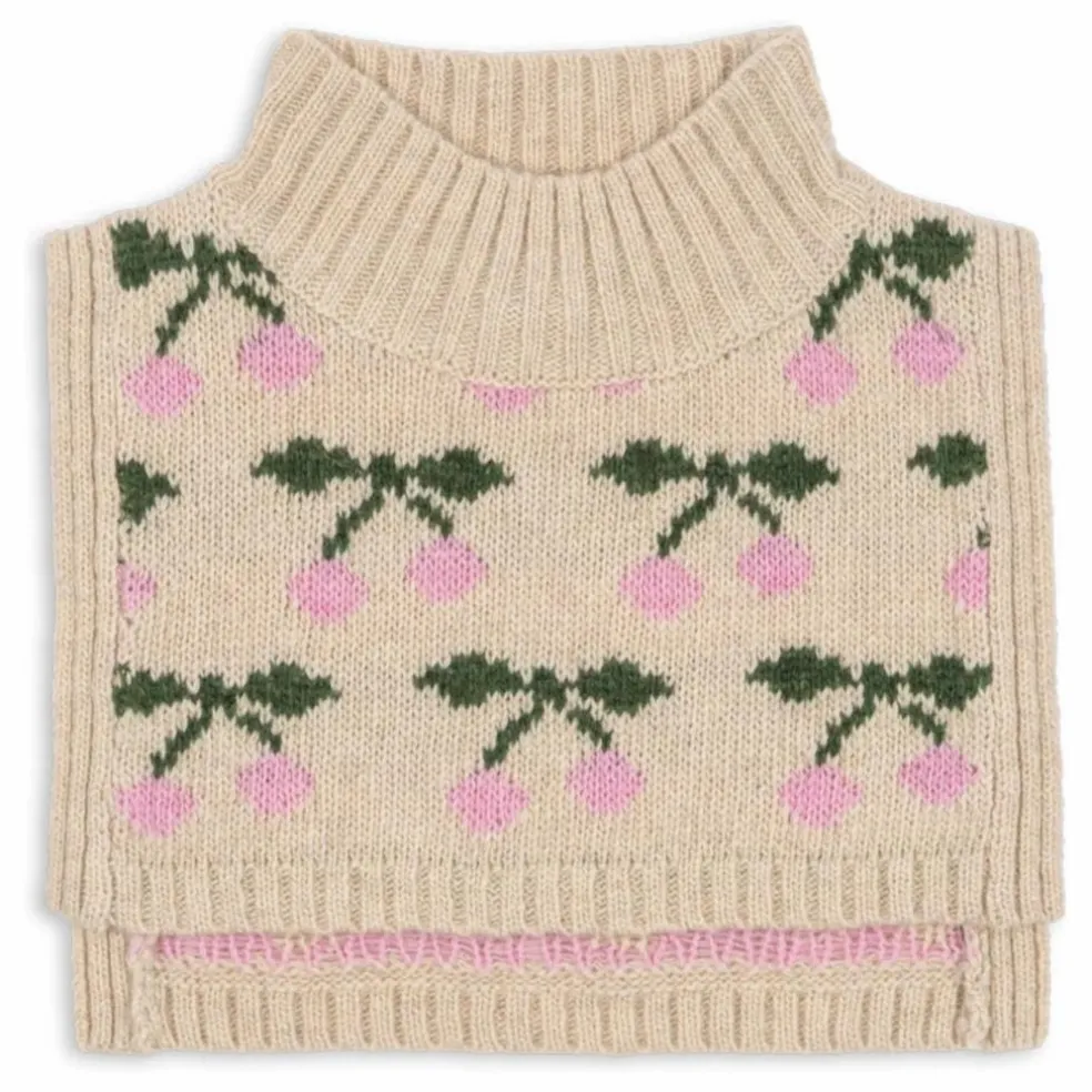 Plastron Belou Cerises Laine | Beige