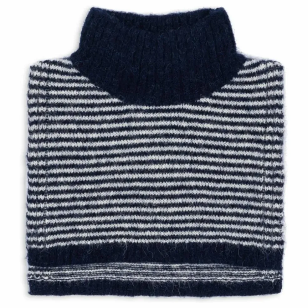 Plastron Berle Rayé Laine | Bleu