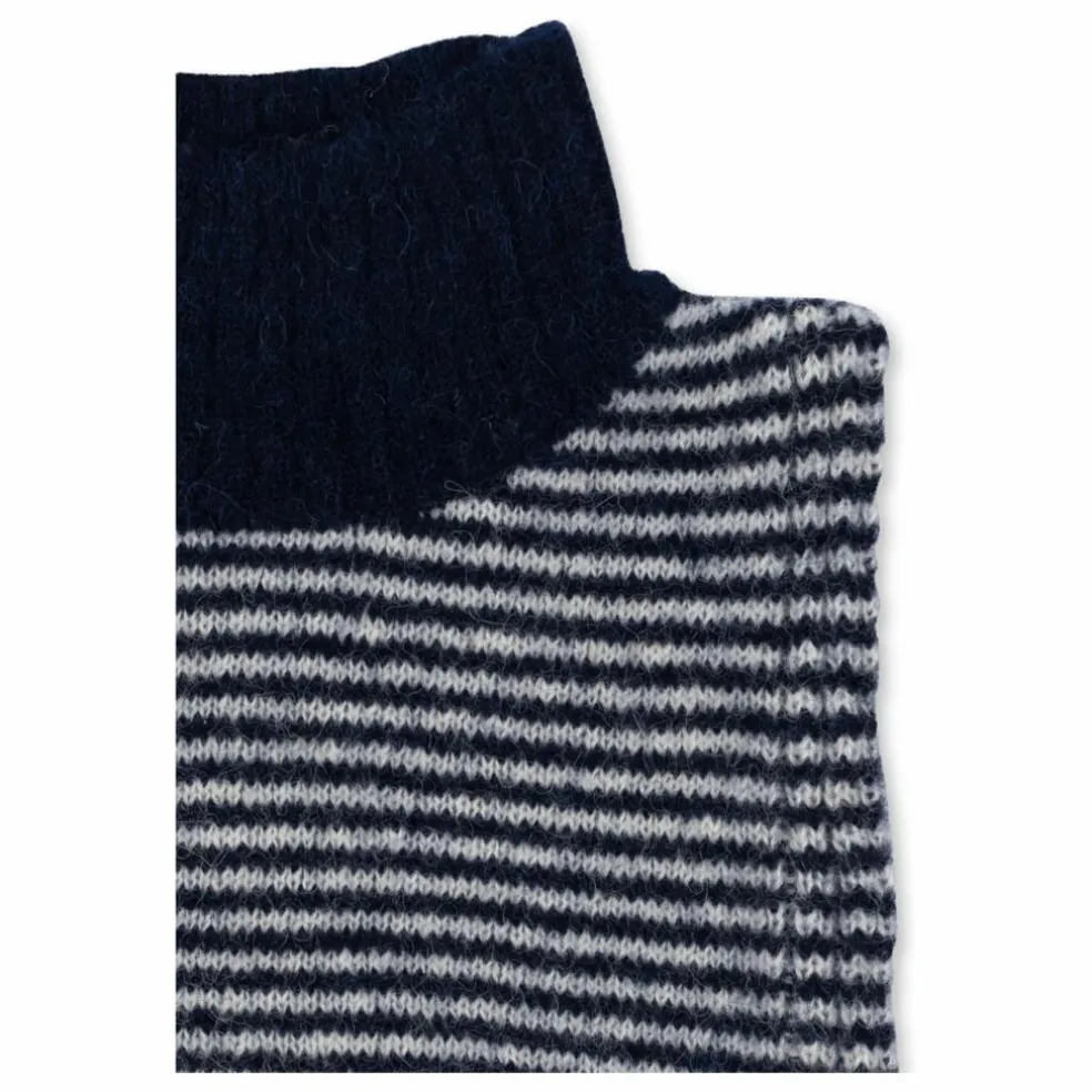 Plastron Berle Rayé Laine | Bleu