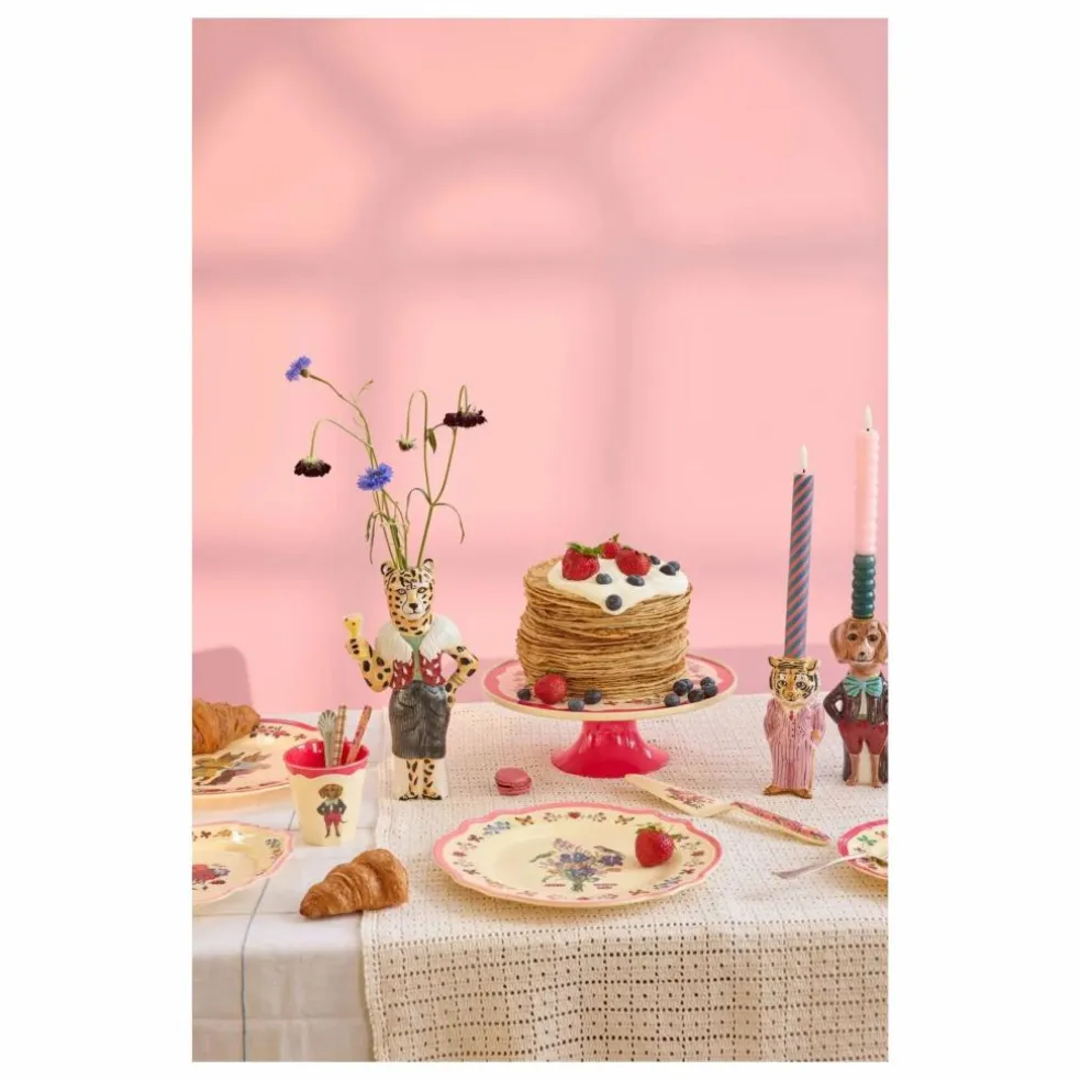 Plat à gâteau en mélamine - Rice x Nathalie Lété | Rose