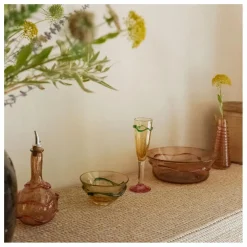 Plat en verre Roméo | Rose