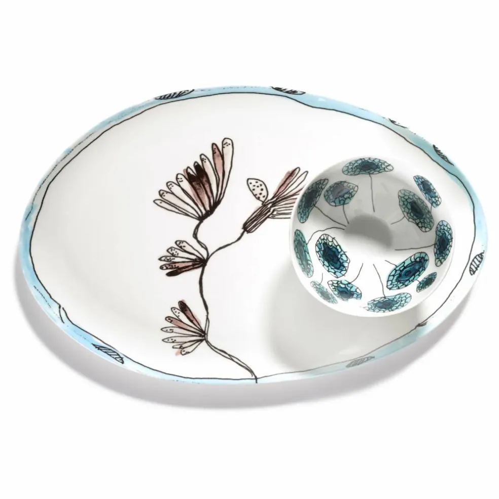 Plat oval Camelia, Serax for Marni | Aubergine
