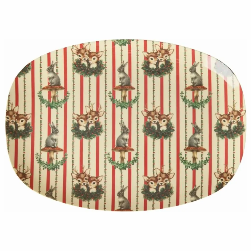 Plat rectangle en mélamine Sweet Forest | Crème