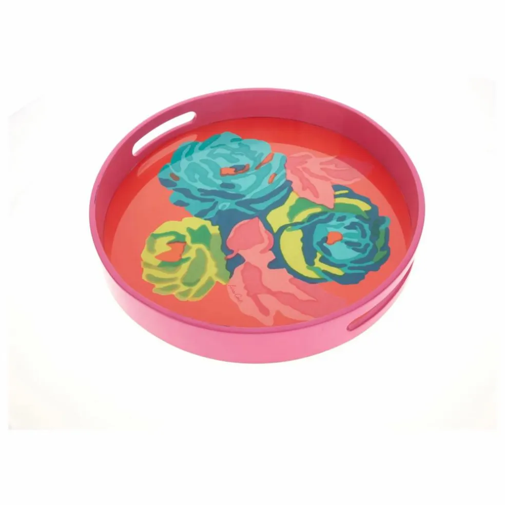 Plateau laqué Nizam Flower Geranium | Rouge