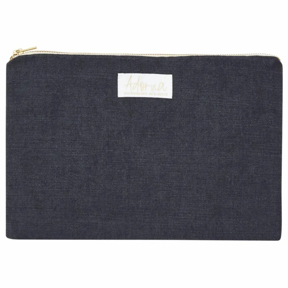 Pochette en lin | Bleu marine