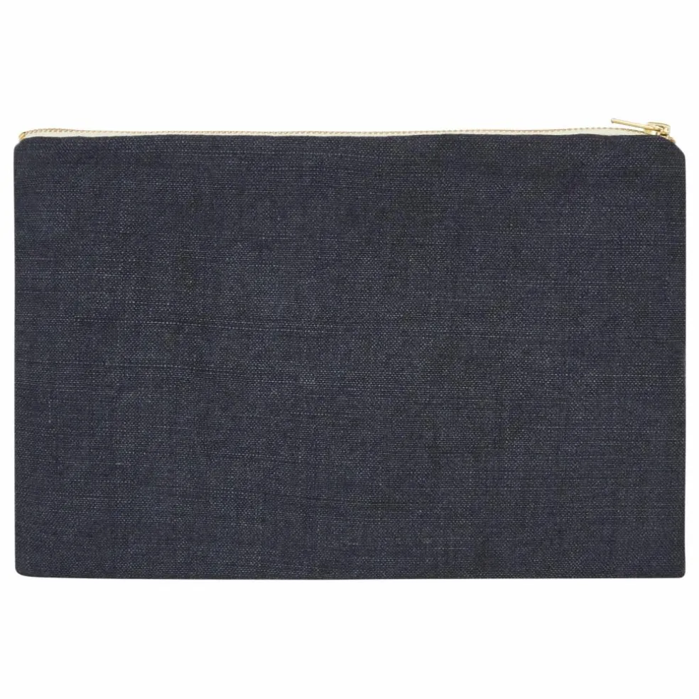 Pochette en lin | Bleu marine