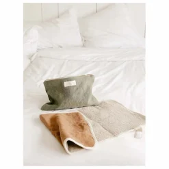 Pochette en lin | Vert kaki