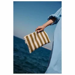 Pochette Lili rayée | Olive