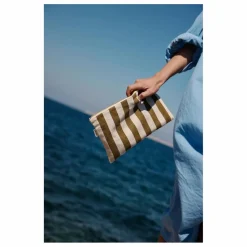 Pochette Lili rayée | Olive