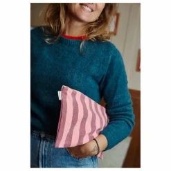 Pochette Lili Rayée | Rose