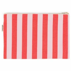 Pochette Lili rayée | Rose pâle