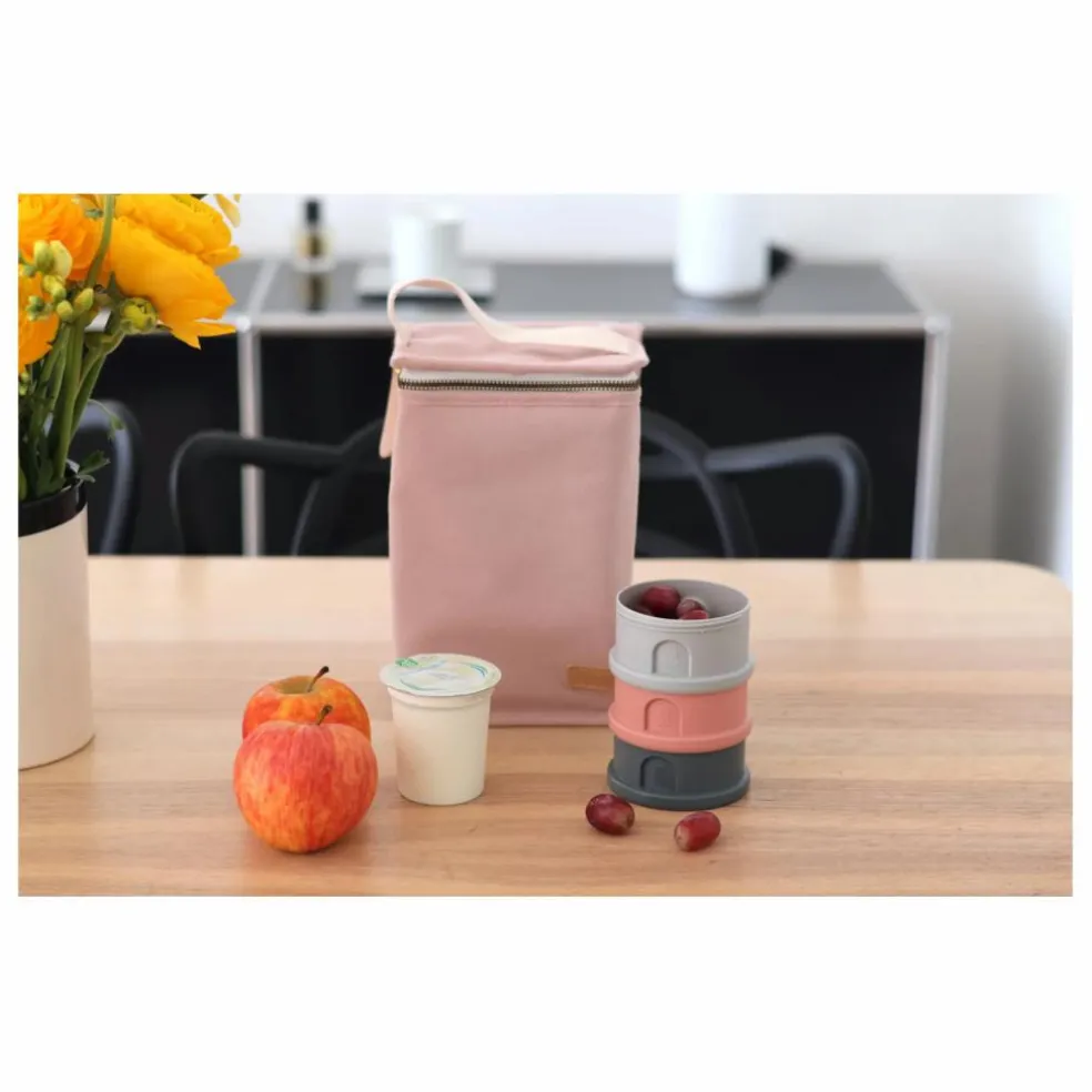 Pochette repas isotherme | Rose poudré