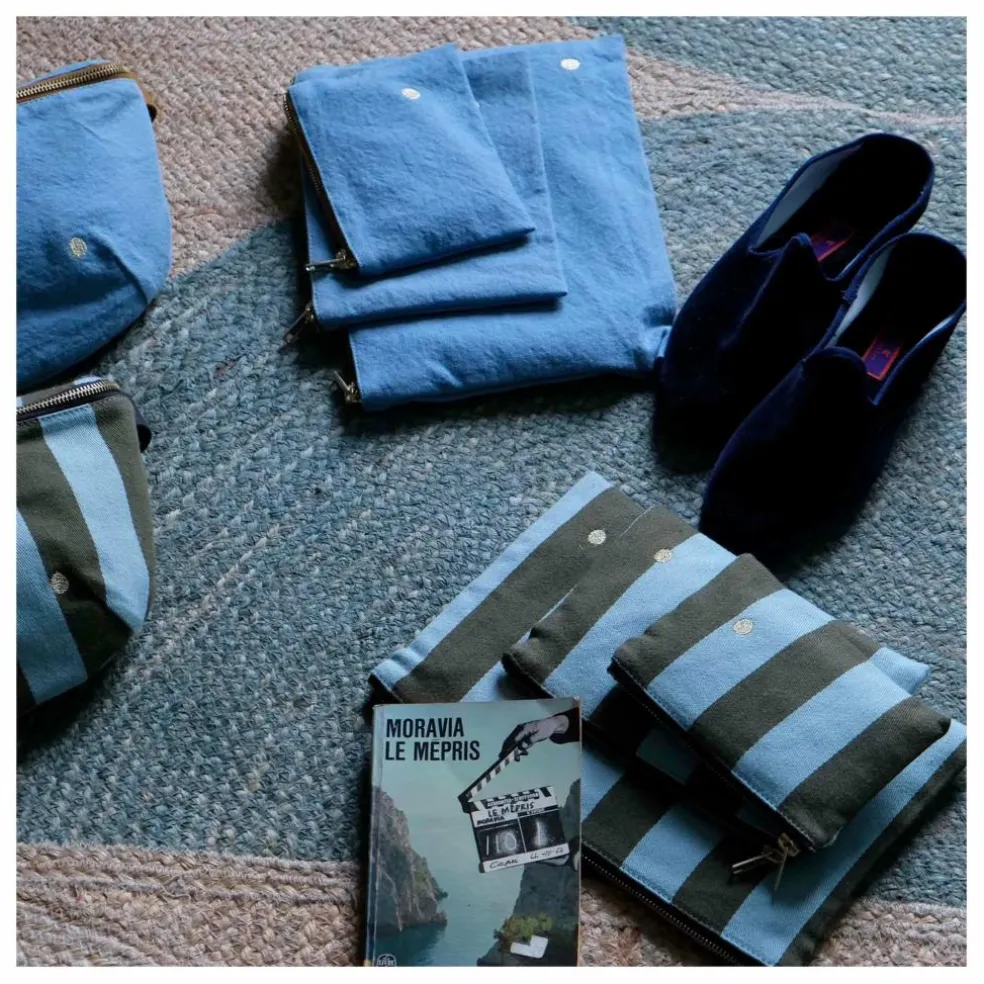 Pochette Rita | Bleu Turquoise - Vert Foncé