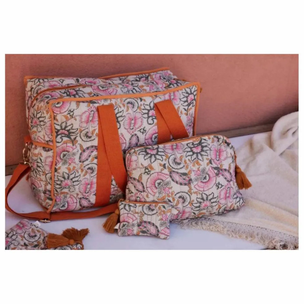 Pochette Teiki en coton bio | Rose
