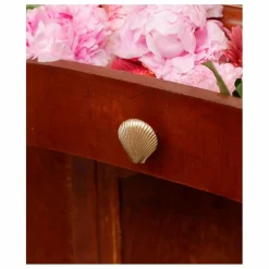 Poignée de porte en laiton Shell | Doré