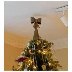 Pointe de sapin de Noël Radiant Ribbon | Doré