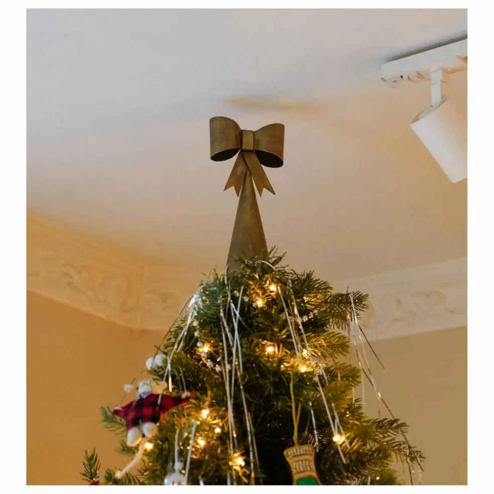 Pointe de sapin de Noël Radiant Ribbon | Doré