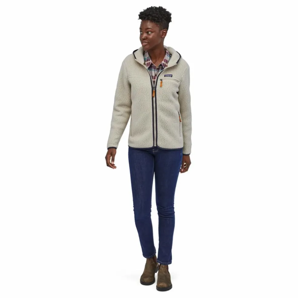 Polaire Retro Pile Hoody - Collection Femme | Grège