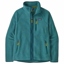 Polaire zippée Retro Pile Fibres Recyclées | Bleu canard