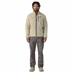 Polaire zippée Retro Pile Fibres Recyclées | Ecru