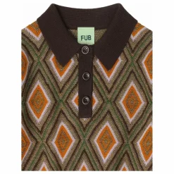 Polo Arlequin Laine de Mérinos | Marron