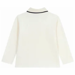 Polo Bords Contrastés Coton Bio | Ecru