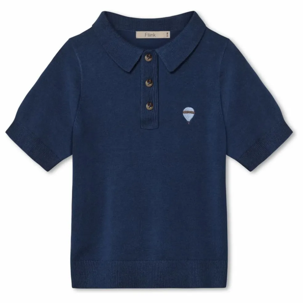 Polo Favo Fibres Recyclées | Bleu marine