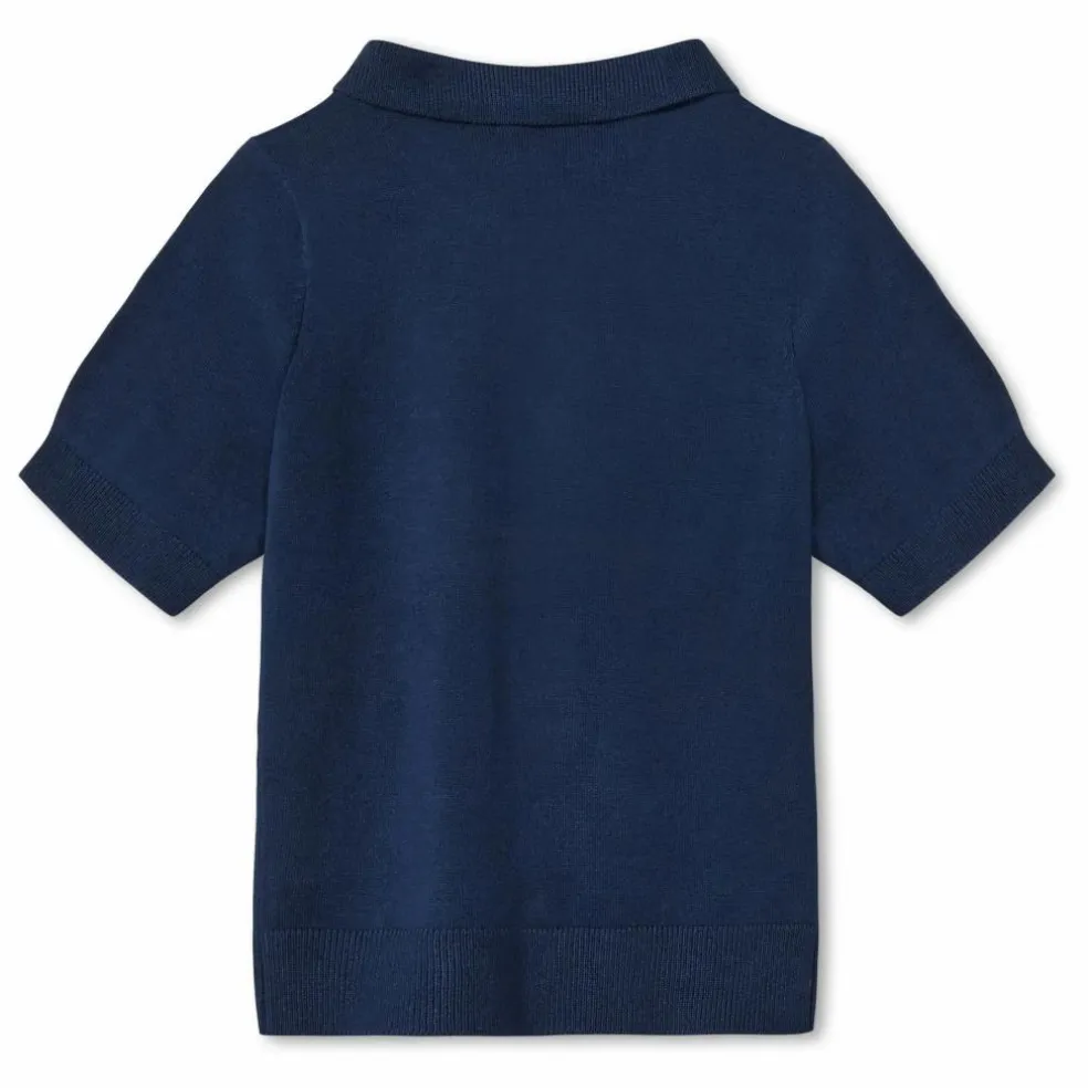 Polo Favo Fibres Recyclées | Bleu marine