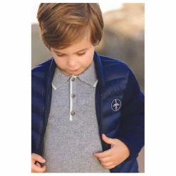 Polo Manches Longues Laine | Gris