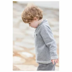 Polo Manches Longues Laine | Gris