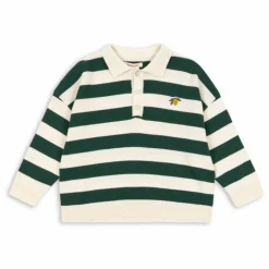 Polo Manis Rayé | Ecru
