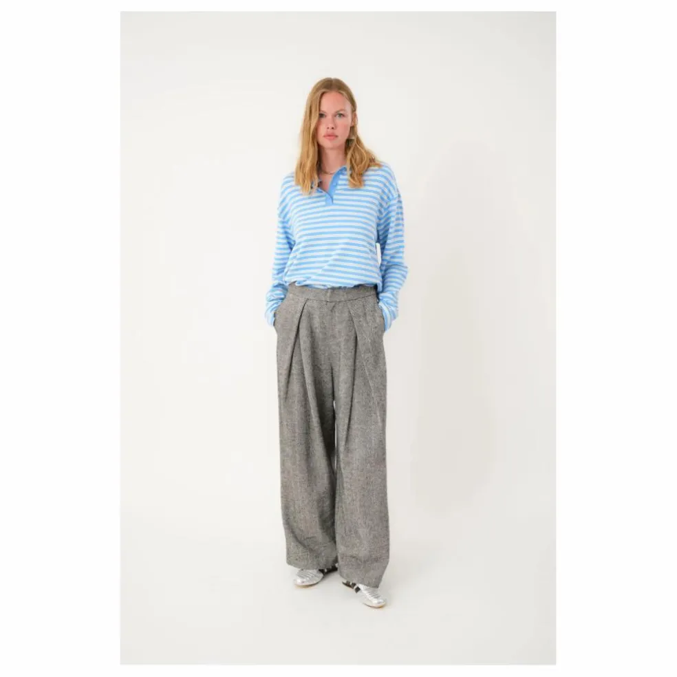 Polo Moby Rayé | Bleu Clair