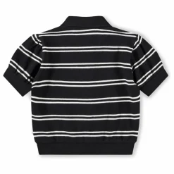 Polo Raki Rayé Coton Bio | Noir