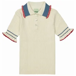 Polo Volant Maille Fine Coton Bio | Ecru
