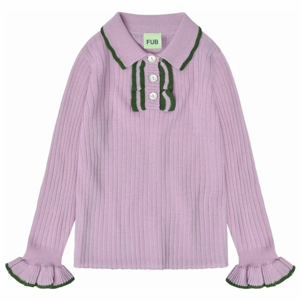 Polo Volants Maille Fine Laine de Mérinos | Parme