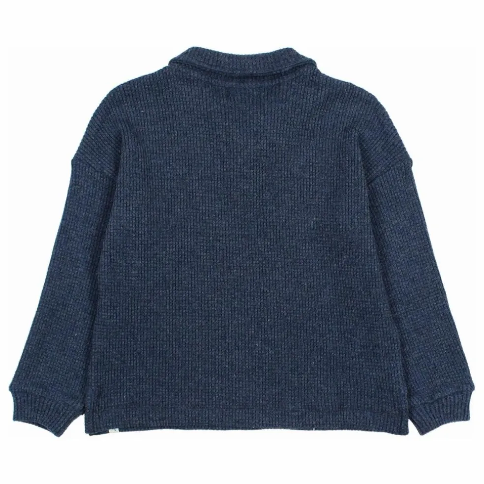 Polo Waffle | Bleu marine