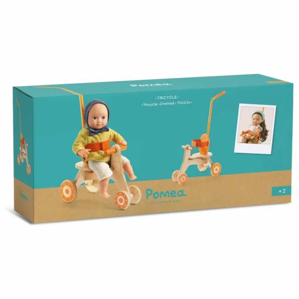 POMEA - Tricycle pour poupée | Orange