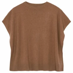 Poncho Col Bateau Cachemire | Caramel