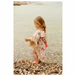 Poncho de bain Mael en coton bio | Ecru