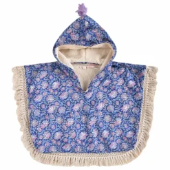 Poncho de bain Mael en coton bio | Bleu foncé