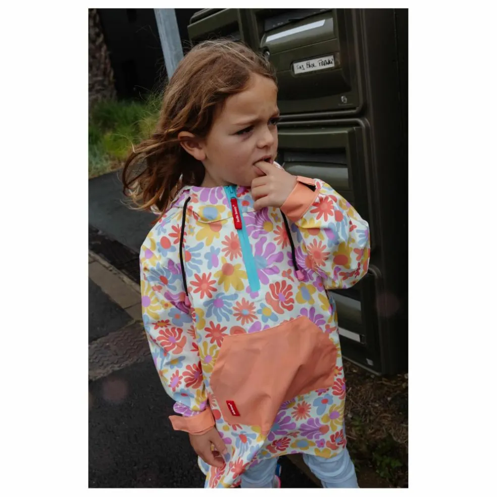 Poncho Imperméable Retro Flowers | Rose