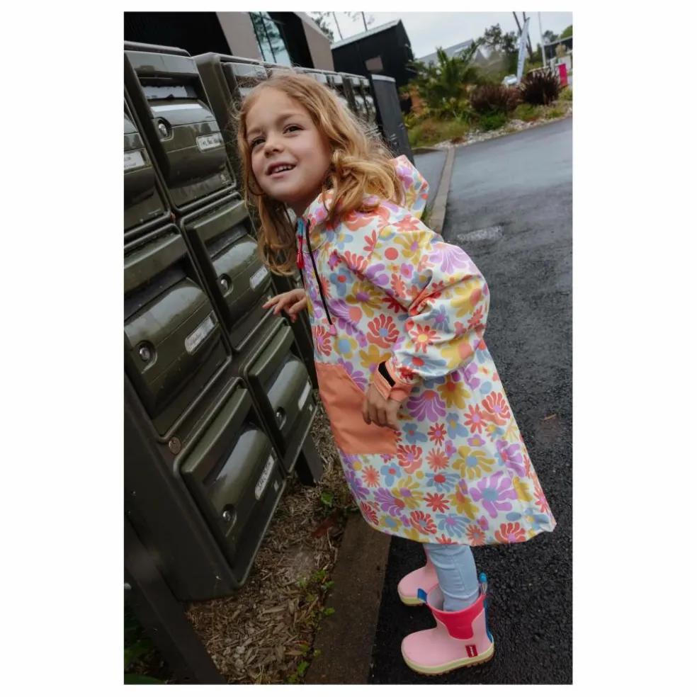 Poncho Imperméable Retro Flowers | Rose