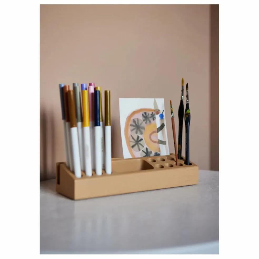 Porte crayon en bois de frêne | Beige