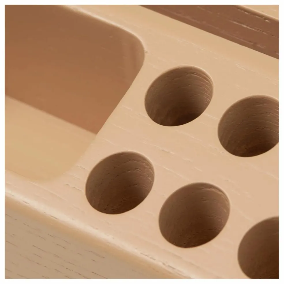 Porte crayon en bois de frêne | Beige