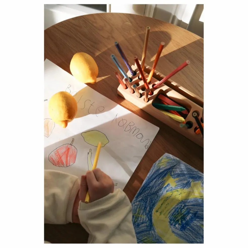 Porte crayon en bois de frêne | Beige