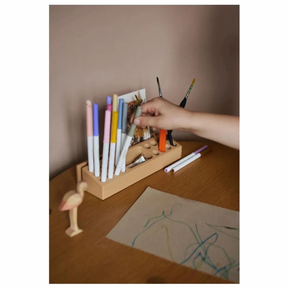 Porte crayon en bois de frêne | Beige