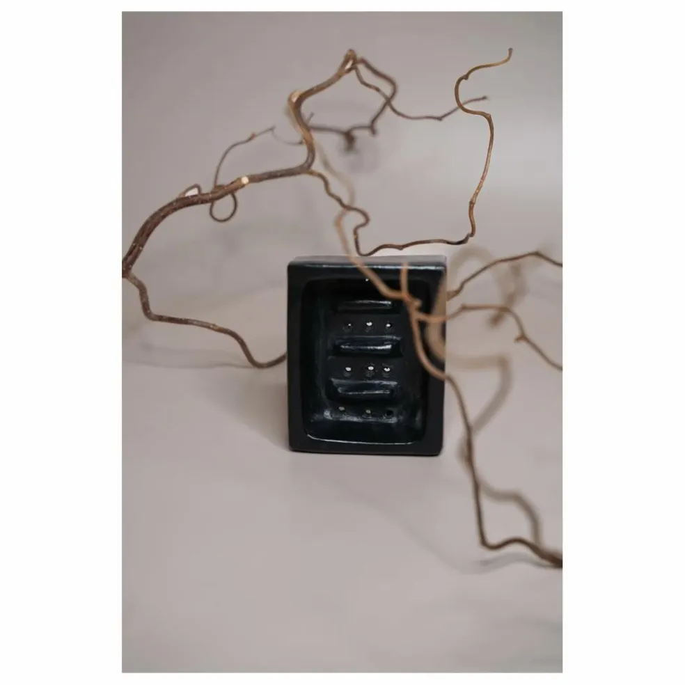 Porte savon en terracotta | Noir