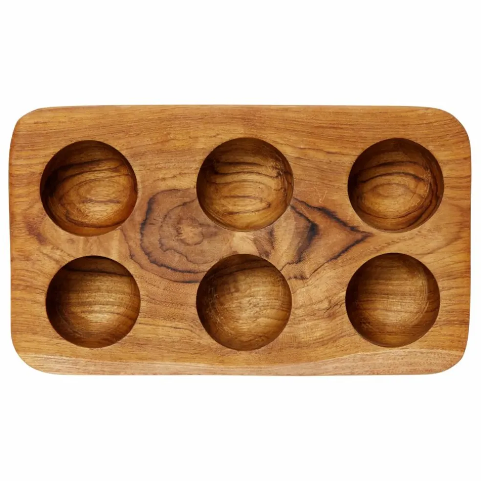 Porte œufs en bois | Teck