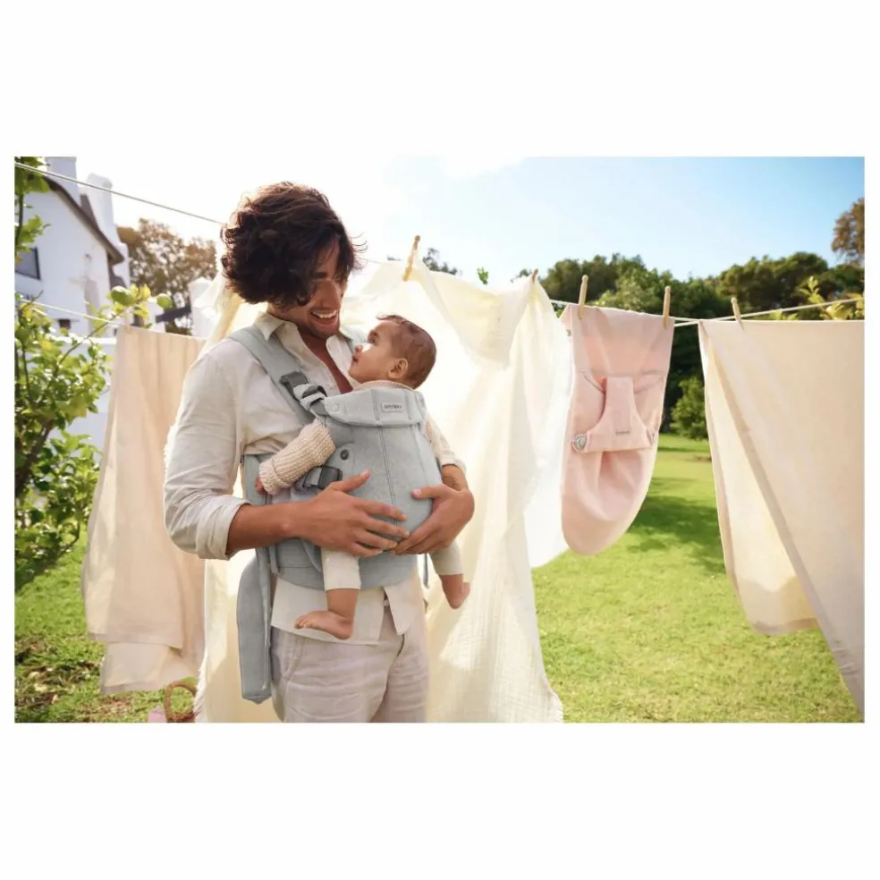 Porte-bébé Harmony en jersey tissé chiné | Gris clair